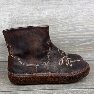 Pom D'Api Little Girl Sz 13/EU 30 Dark Brown Leather Inside Zip Ankle Boots